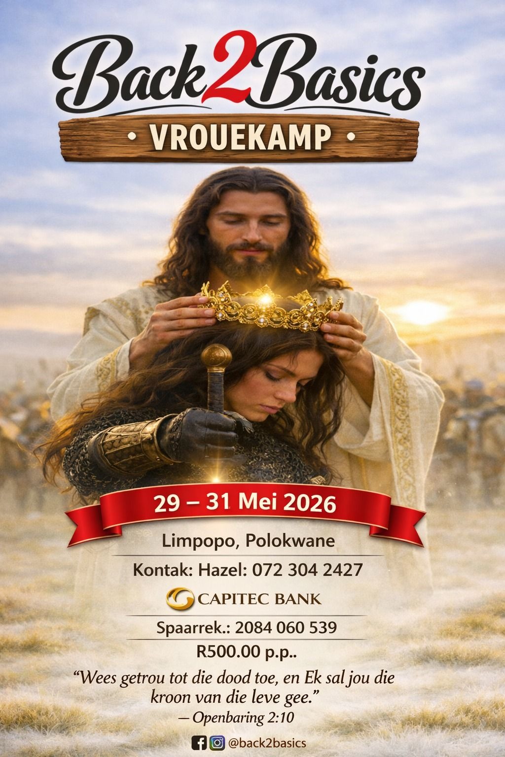 Back2Basics Vrouekamp – Limpopo, 29–31 Mei 2026